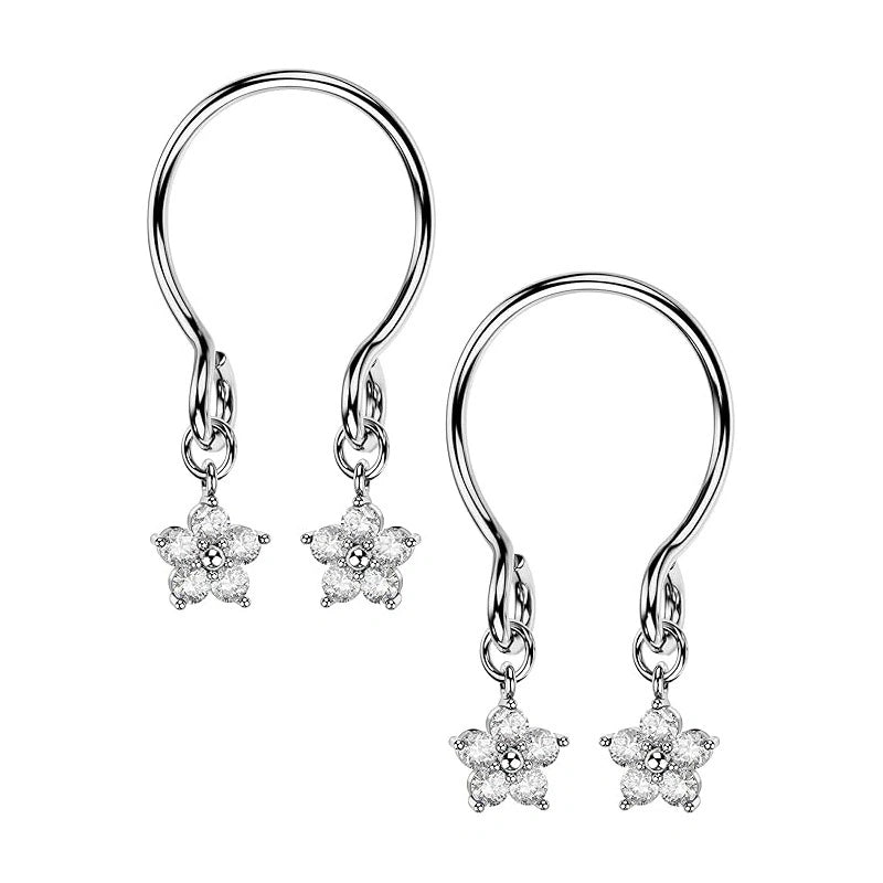 2PCS-Non-Piercing-Nipple-Rings-Stainless-Steel-Fake-Nipple-Jewelry-Zircon-flower