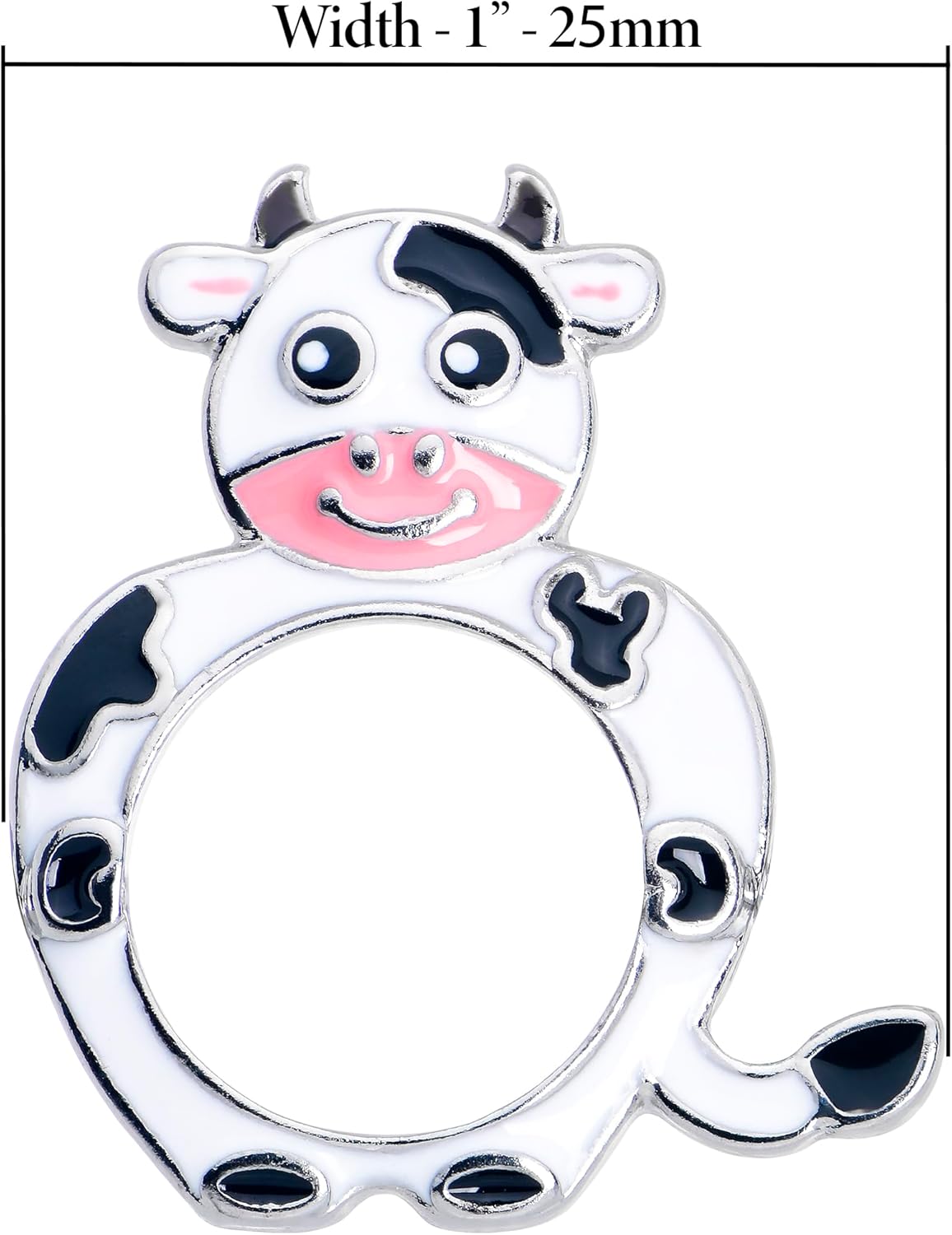 2Pc 14G Nipplerings Piercing Women 316L Stainless Steel Moo Cow Mens Nipple Shield Nipple Ring Set 14mm - QIAO CrystalQIAO CrystalQIAO Crystal