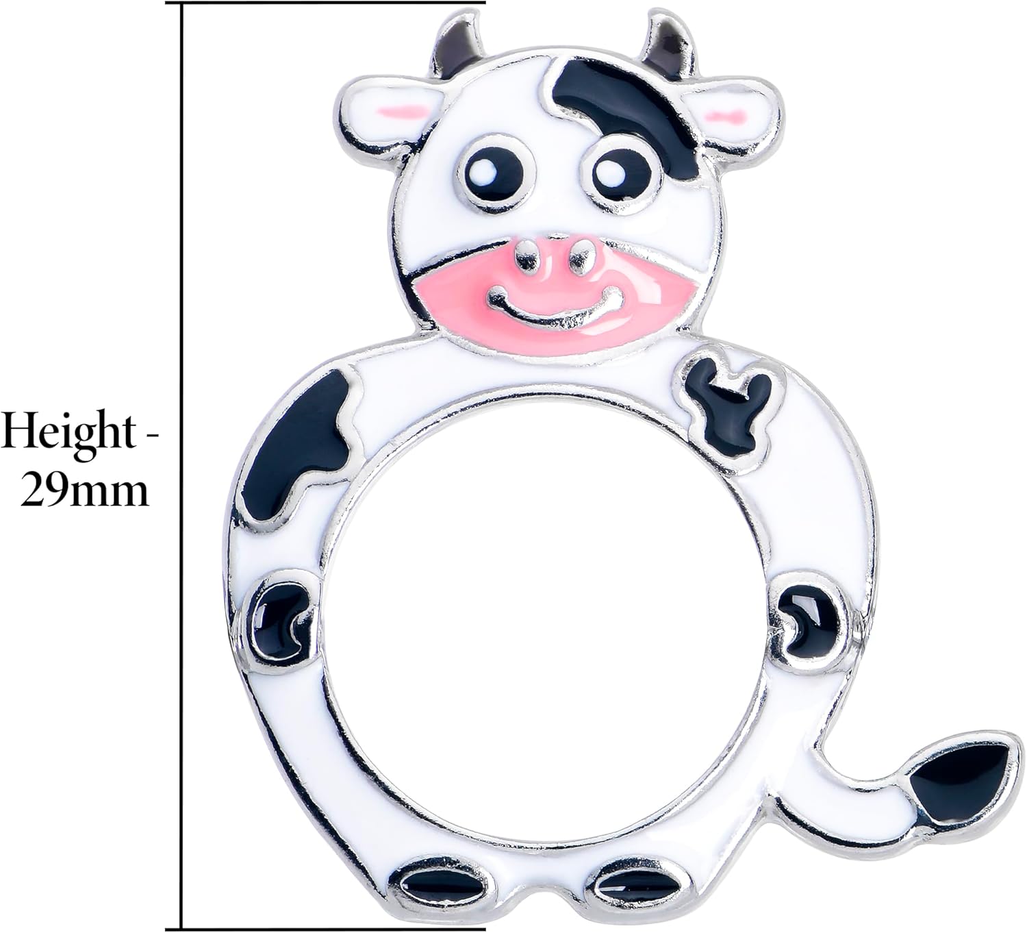 2Pc 14G Nipplerings Piercing Women 316L Stainless Steel Moo Cow Mens Nipple Shield Nipple Ring Set 14mm - QIAO CrystalQIAO CrystalQIAO Crystal