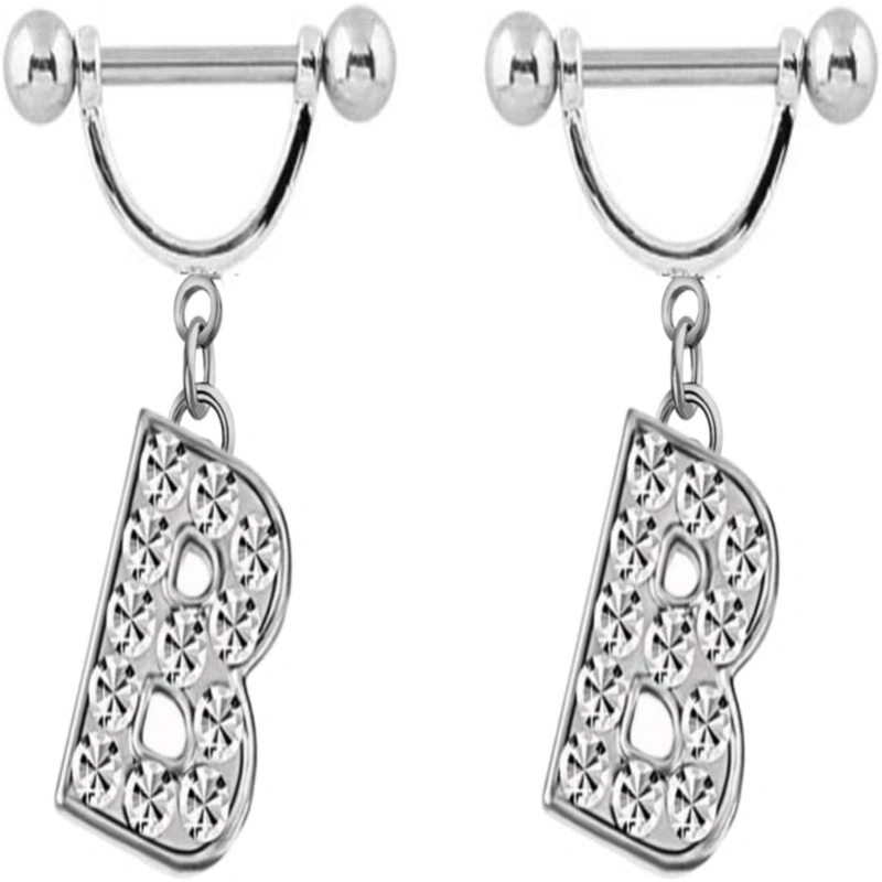 2pcs-14ga-stainless-steel-nipple-rings-name-initial-letter-nipple-barbell-for-women-men-english-alphabet-hypoallergenic-body-piercing-jewelry-B