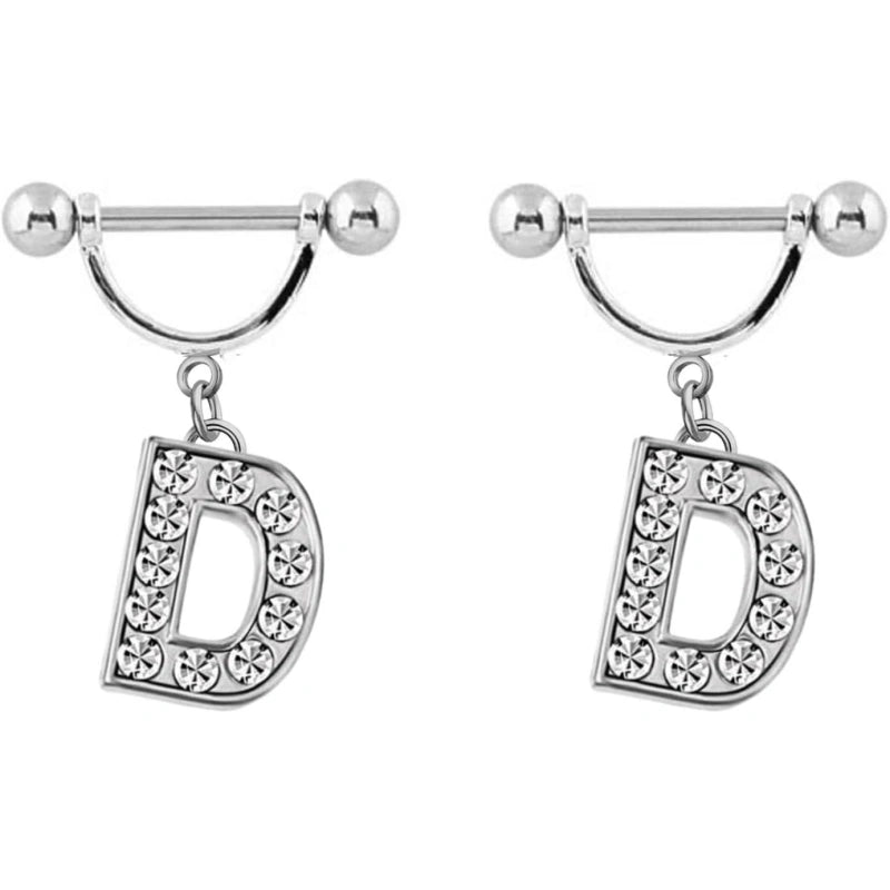 2pcs-14ga-stainless-steel-nipple-rings-name-initial-letter-nipple-barbell-for-women-men-english-alphabet-hypoallergenic-body-piercing-jewelry-D