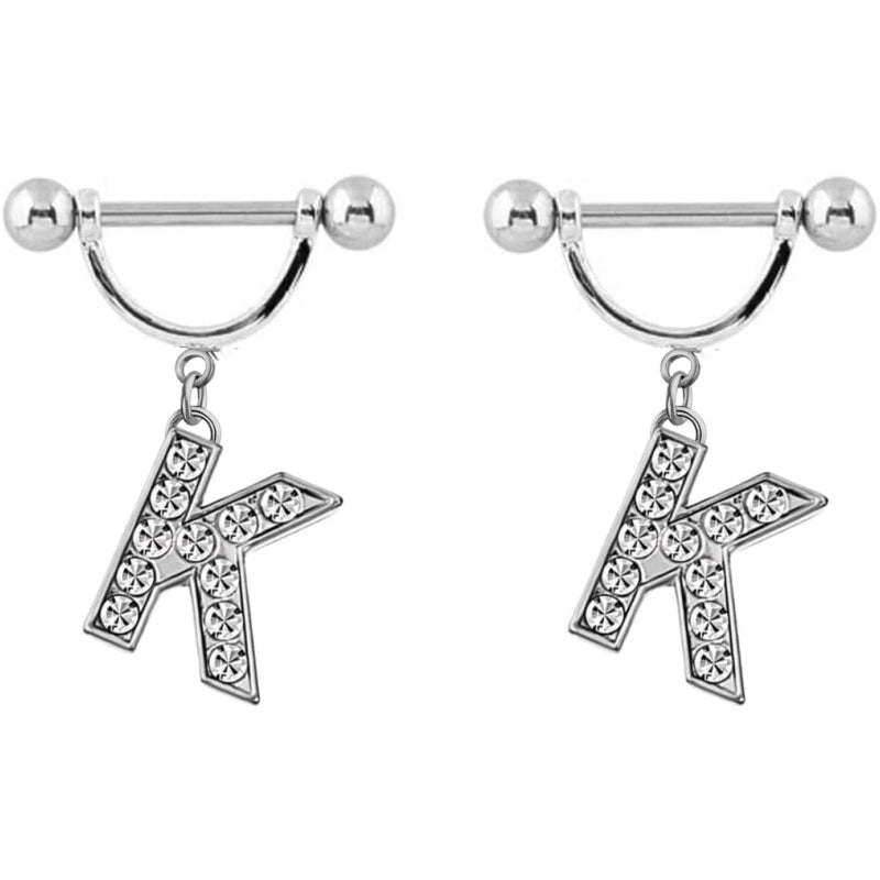 2pcs-14ga-stainless-steel-nipple-rings-name-initial-letter-nipple-barbell-for-women-men-english-alphabet-hypoallergenic-body-piercing-jewelry-K