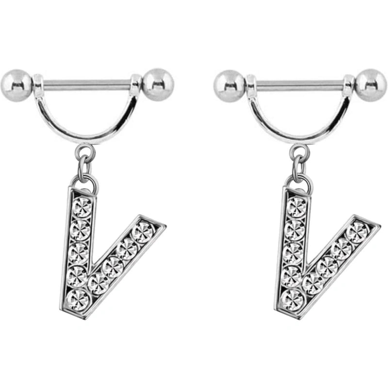 2pcs-14ga-stainless-steel-nipple-rings-name-initial-letter-nipple-barbell-for-women-men-english-alphabet-hypoallergenic-body-piercing-jewelry-V