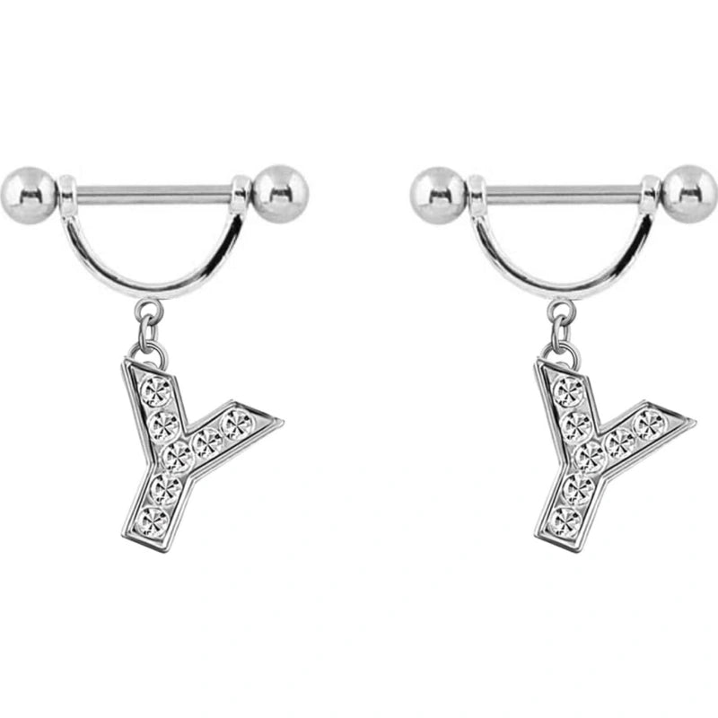 2pcs-14ga-stainless-steel-nipple-rings-name-initial-letter-nipple-barbell-for-women-men-english-alphabet-hypoallergenic-body-piercing-jewelry-Y