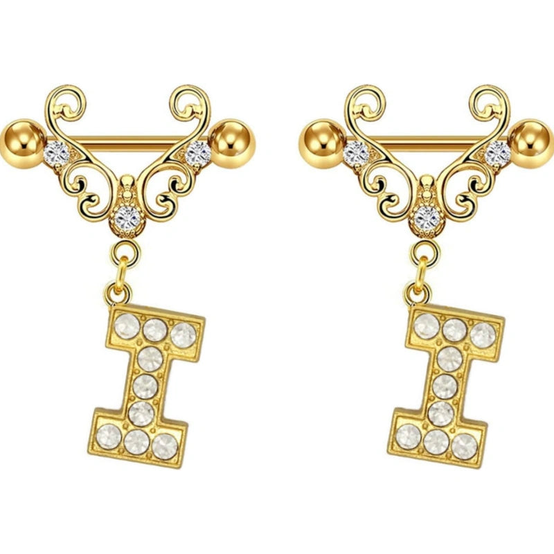 2pcs-gold-nipple-rings-name-letter-dangle-for-women-14ga-316l-surgical-steel-cubic-zirconia-hypoallergenic-nipple-piercing-jewelry-I