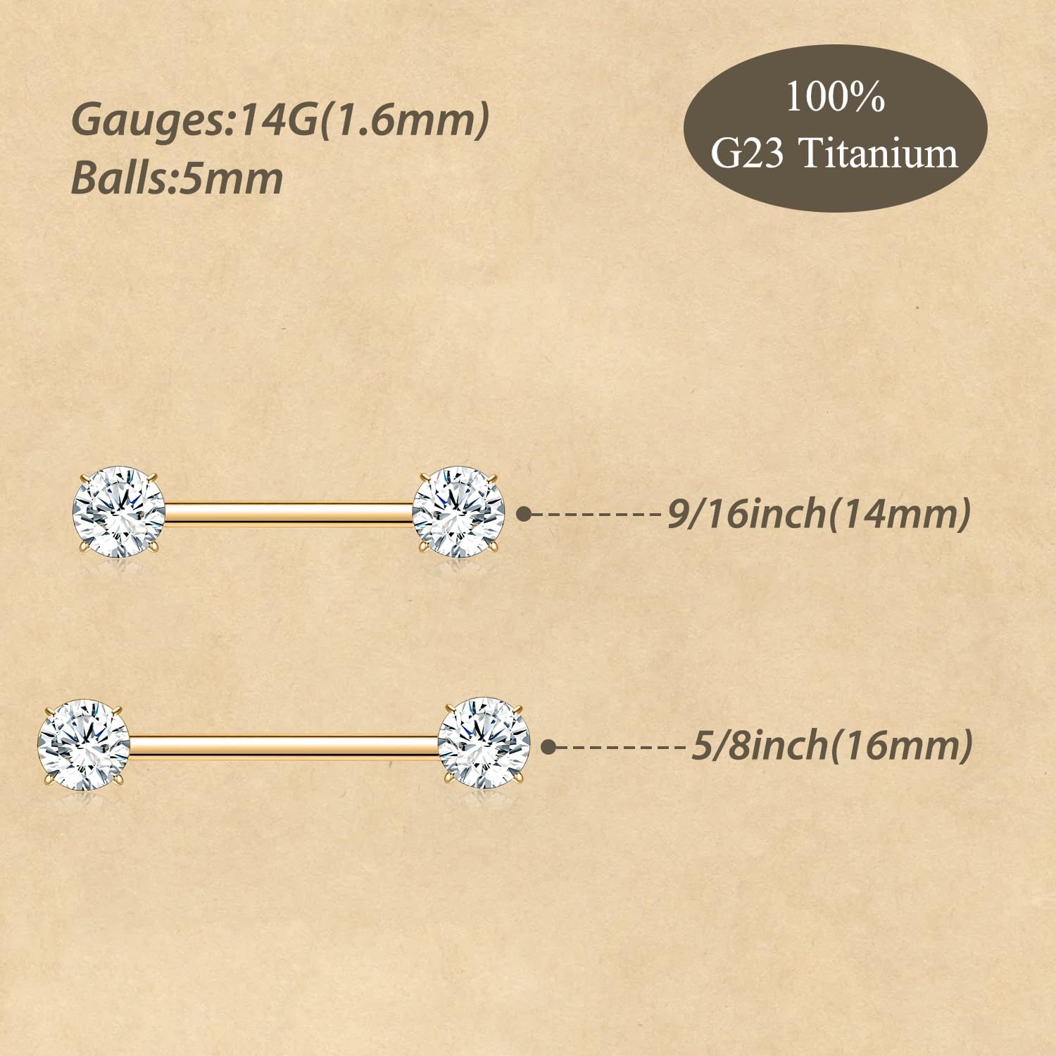 2pcs Nipple Piercing Jewelry Titanium Nipple Rings Nipple Barbells Internally Threaded Cube Zircon Nipple Bars Bridge Piercing Jewelry - QIAO CrystalQIAO CrystalQIAO Crystal