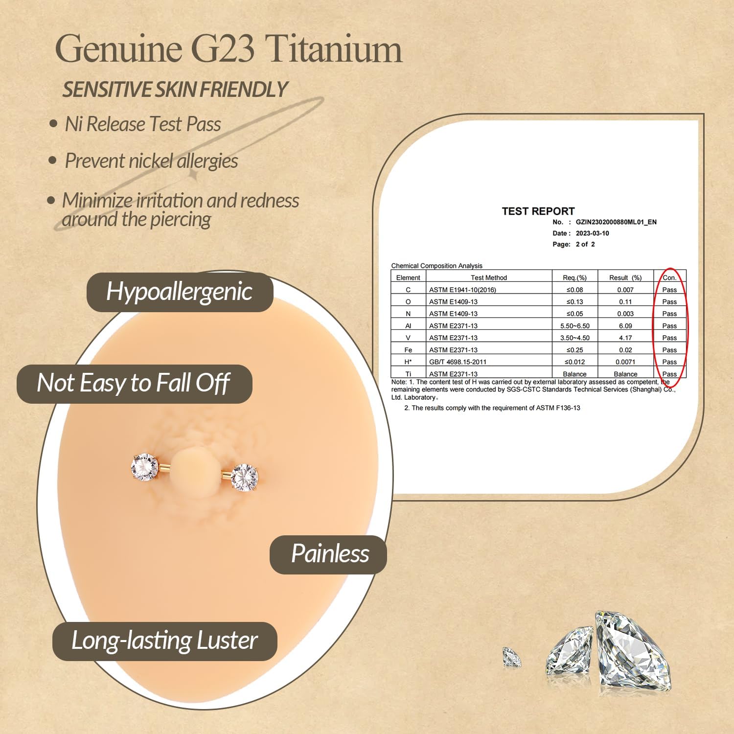 2pcs Nipple Piercing Jewelry Titanium Nipple Rings Nipple Barbells Internally Threaded Cube Zircon Nipple Bars Bridge Piercing Jewelry - QIAO CrystalQIAO CrystalQIAO Crystal