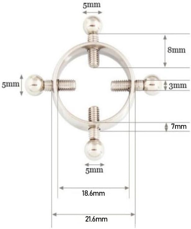 2Pcs No Piercing Nipple Jewelry Stainless Steel Bells Dangle Fake Nipple Rings - QIAO CrystalQIAO CrystalQIAO Crystal