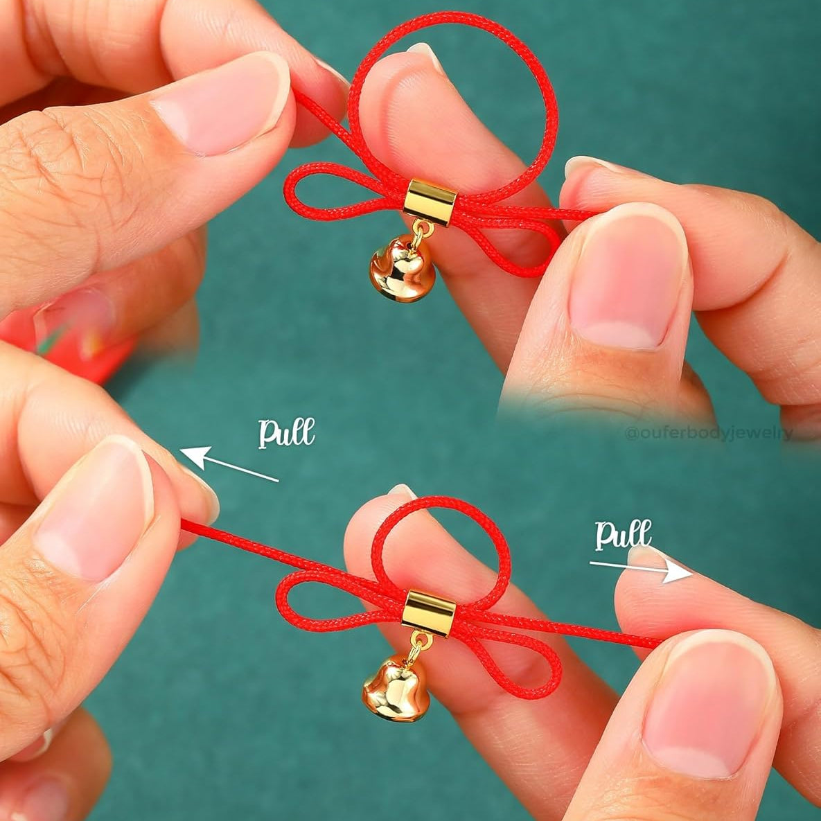  2Pcs Non Piercing Nipple Jewelry, Lightweight Drawstring Fake Nipple Rings, Adjustable for Women & Men - QIAO CrystalQIAO CrystalQIAO Crystal