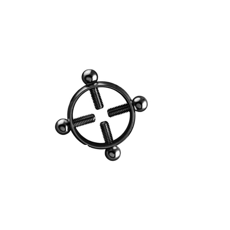 2Pcs Piercing Nipple Jewelry Stainless Steel Bells Dangle Fake Nipple Rings - QIAO CrystalQIAO CrystalQIAO Crystal