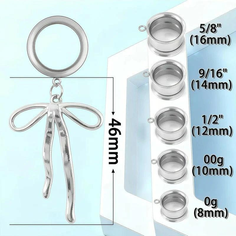 2PCS Stainless Steel Hypoallergenic Ear Expander and Stretcher Plugs Special Occasions