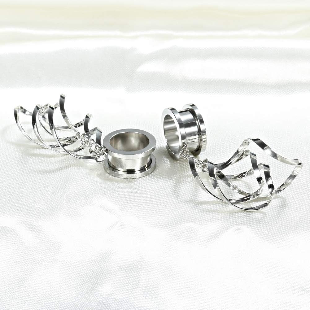 2pcs Various Fashion Designs Womens Dangle Plugs and Tunnels - QIAO CrystalQIAO CrystalQIAO Crystal