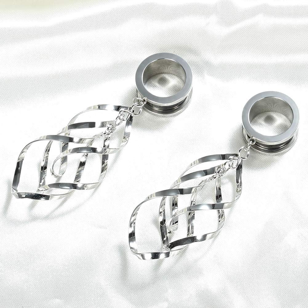 2pcs Various Fashion Designs Womens Dangle Plugs and Tunnels - QIAO CrystalQIAO CrystalQIAO Crystal