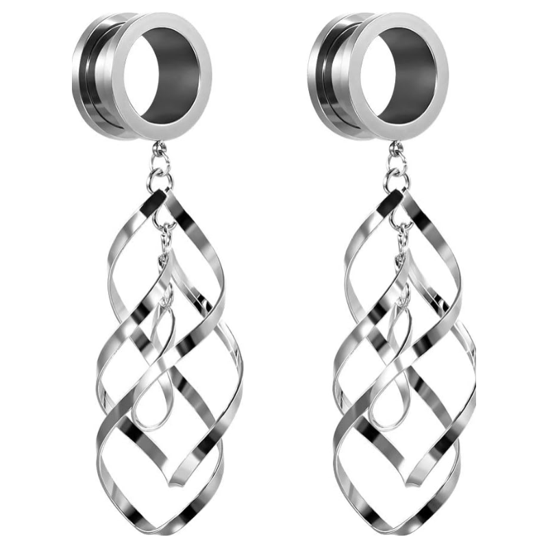 2pcs Various Fashion Designs Womens Dangle Plugs and Tunnels - QIAO CrystalQIAO CrystalQIAO Crystal