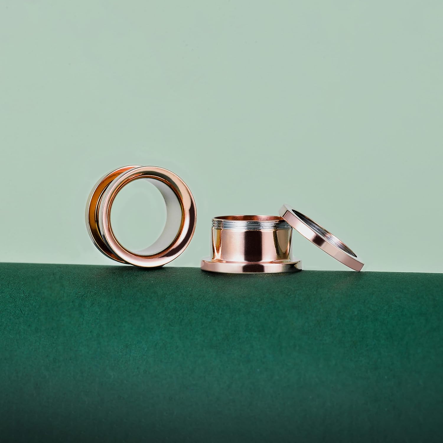 3 or 4 Pairs Stainless Steel Screw Fit Ear Tunnels Large Flared Shape Gauges - QIAO CrystalQIAO CrystalQIAO Crystal