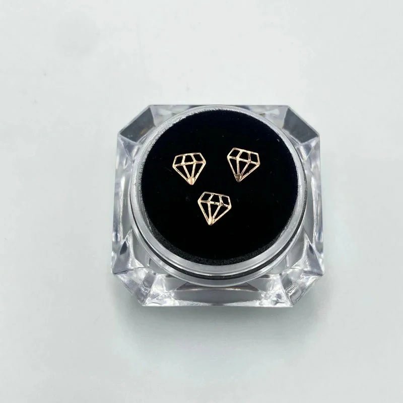 3 PCS Professional Tooth Whitening Studs with Gold Crystal Diamond - Shaped - QIAO Crystal我的商店QIAO Crystal