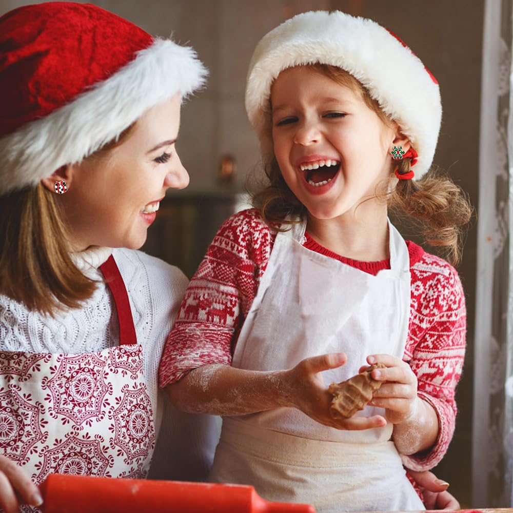 30 Pairs Hypoallergenic Earrings for Girls Sensitive Ears with Stainless Steel Post - Assorted Cute Stud Earrings for Teens Girls Women - QIAO Crystal我的商店QIAO Crystal