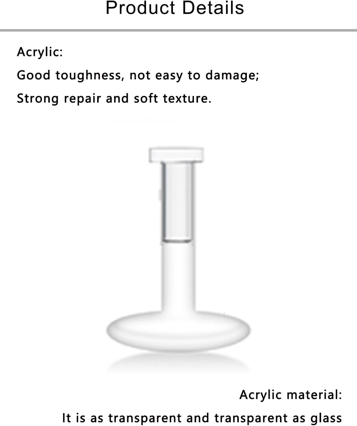 30PCS 16G 18G Clear Nose Studs Push Top Piercing Retainers 2mm Flat & Ball Top - QIAO CrystalQIAO CrystalQIAO Crystal