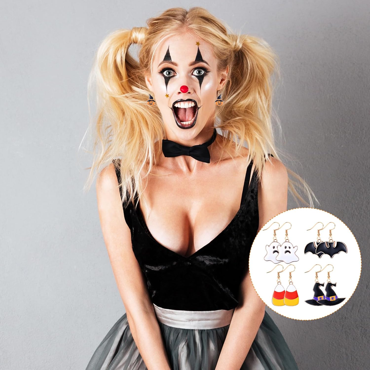 36 Pairs Holiday Earrings Variety Pack Halloween Christmas Fall Thanksgiving Gifts for Women Teacher Party Favors - QIAO Crystal我的商店QIAO Crystal