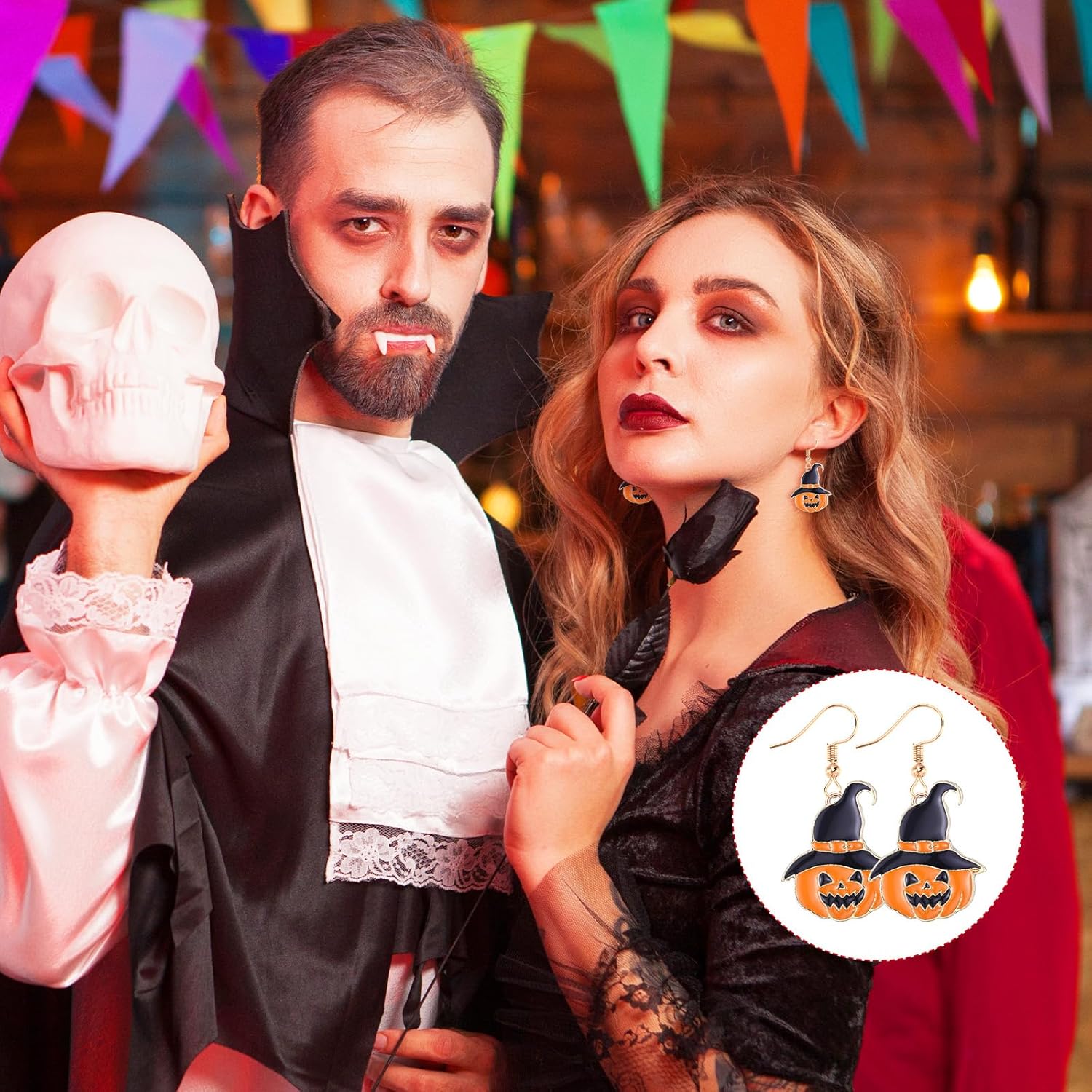 36 Pairs Holiday Earrings Variety Pack Halloween Christmas Fall Thanksgiving Gifts for Women Teacher Party Favors - QIAO Crystal我的商店QIAO Crystal