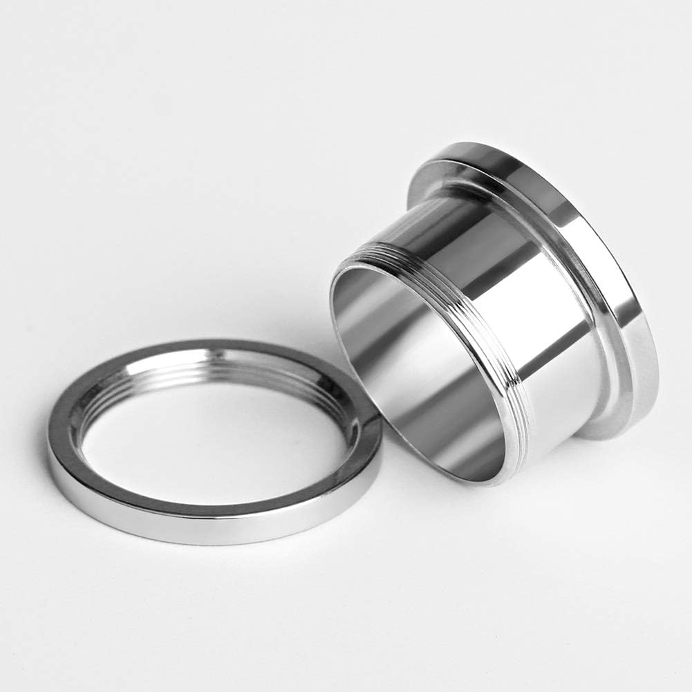 4 pairs Stainless Steel Ear Plugs Black Gauges Stretching Screw Fit Tunnels - QIAO CrystalQIAO CrystalQIAO Crystal