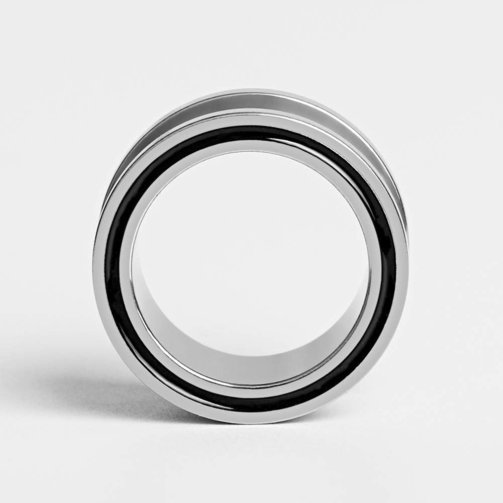 4 pairs Stainless Steel Ear Plugs Black Gauges Stretching Screw Fit Tunnels - QIAO CrystalQIAO CrystalQIAO Crystal