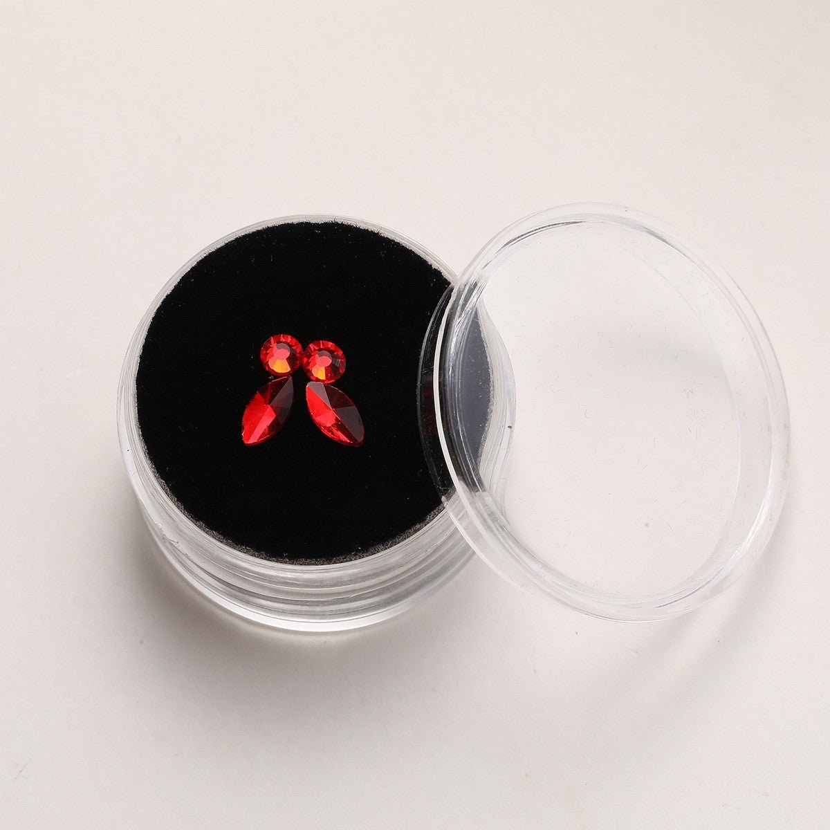 4 Pieces Tooth Gem, Tooth Shine Jewelry Rhinestones, DIY Fashionable Tooth Ornaments Artificial Crystal Tooth Decor for Reflective Teeth Ornament(Red) - QIAO Crystal我的商店QIAO Crystal