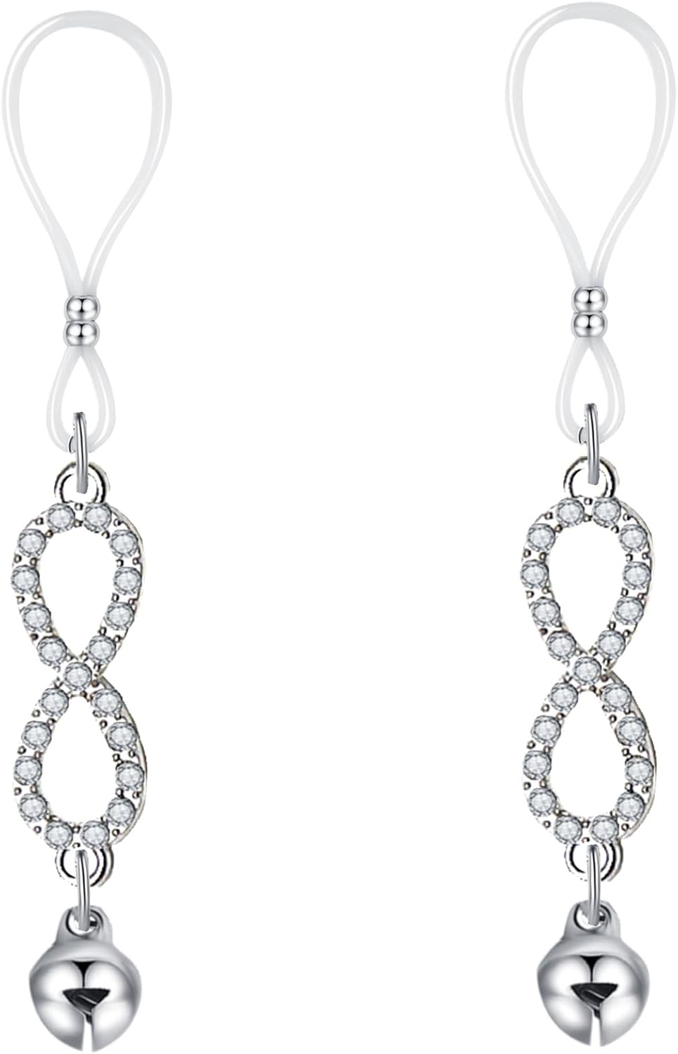 Faux Nipple Piercing Jewelry Rhinestone Nipple Chains Bells Nipple Noose Non Piercing Nipple Rings