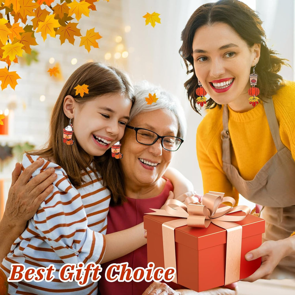 6 - 16 Pairs Halloween Thanksgiving Fall Christmas Earrings for Women,Holiday Dangle Drop Earring and Studs Earring Bulk for Woman,Holiday Jewelry Gifts for Women and Teens - 我的商店我的商店我的商店