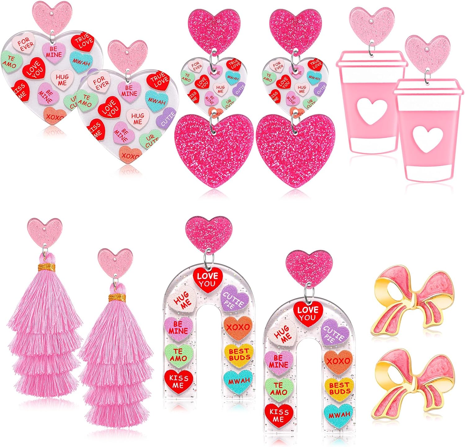 6 - 16 Pairs Halloween Thanksgiving Fall Christmas Earrings for Women,Holiday Dangle Drop Earring and Studs Earring Bulk for Woman,Holiday Jewelry Gifts for Women and Teens - 我的商店我的商店我的商店