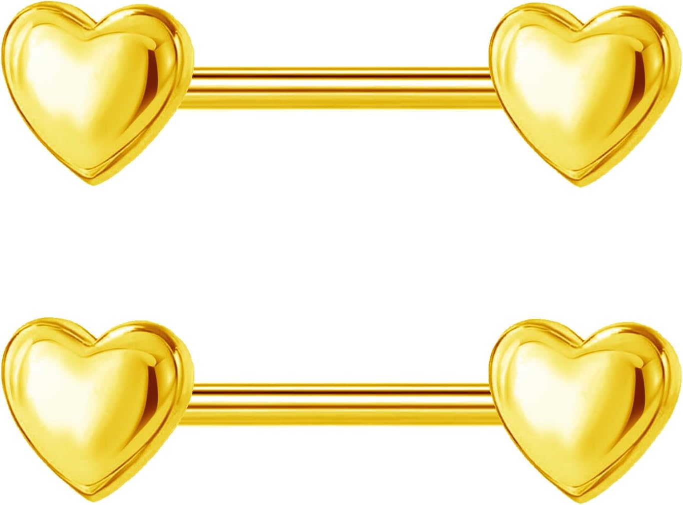 14G Minimalist Heart Nipple Rings 316L Stainless Steel Nipplerings Heart Tongue Rings Barbells Piercing Body Jewelry for Women