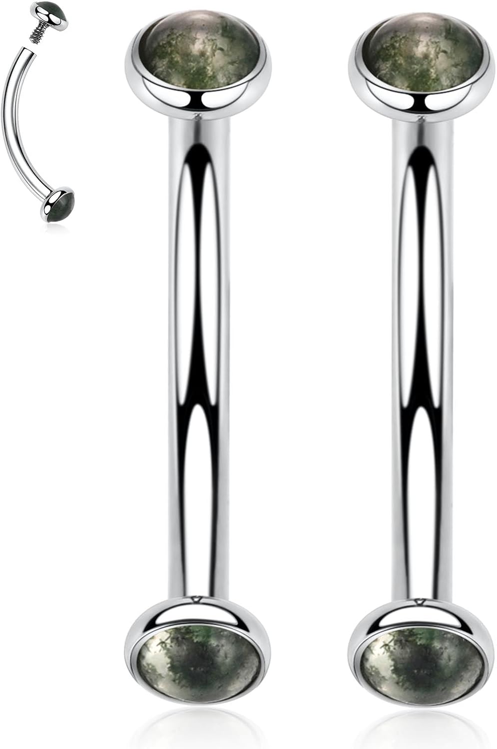 G23 Titanium Eyebrow Piercing Jewelry Eyebrow Rings Curved Barbell 16G Eyebrow Belly Button Ring Navel Rings Rook Daith Earrings Lip Ring Eyebrow Jewelry 6mm-12mm