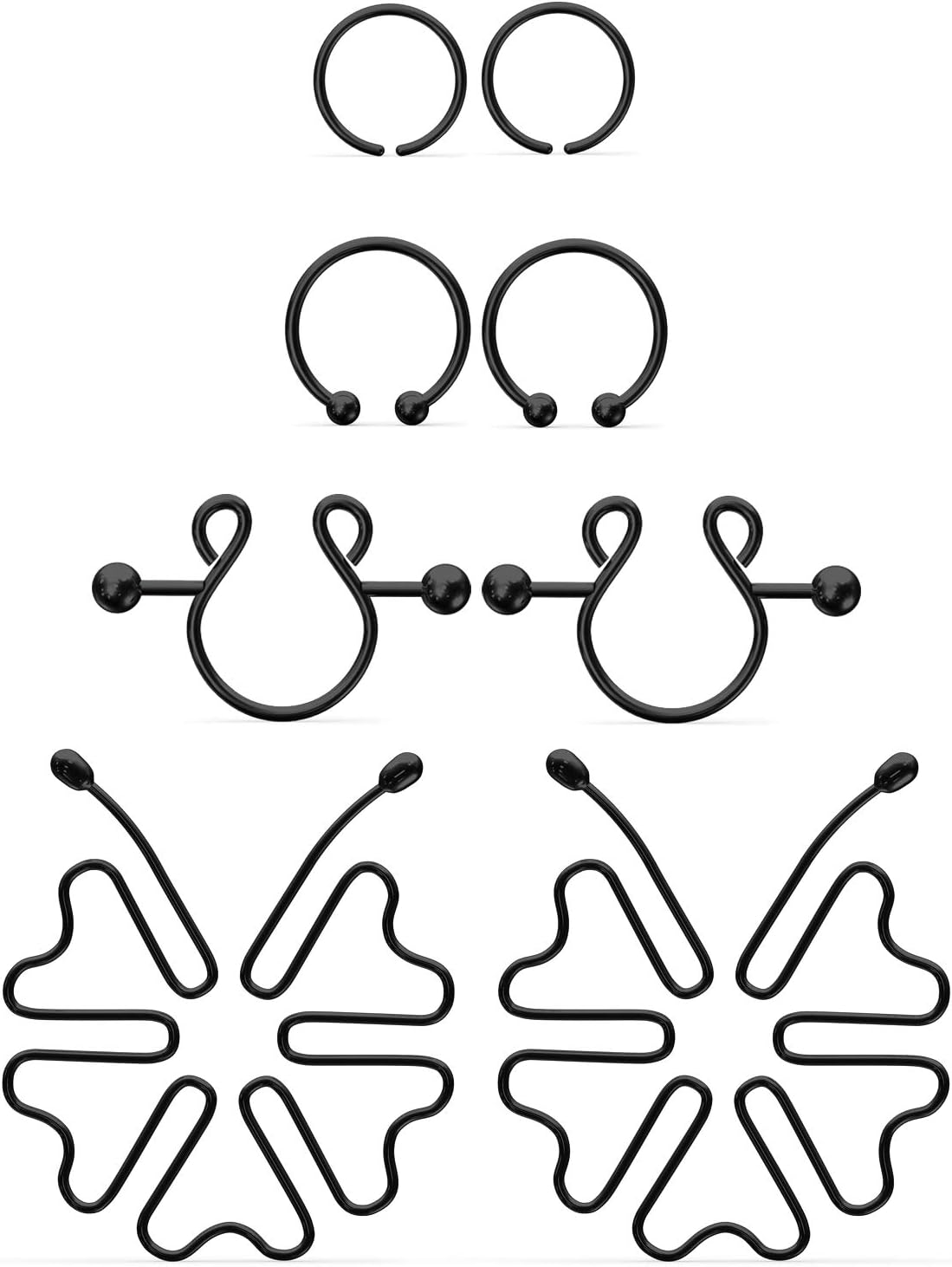 Jenxnjsjo Fake Nipple Rings, Fake Nipple Piercing, Faux Nipple Piercing, Nipple Rings Non Piercing, Non Piercing Nipple Rings, Fake Nipple Ring, Fake Nipple Piercings, Faux Nipple Rings for Women