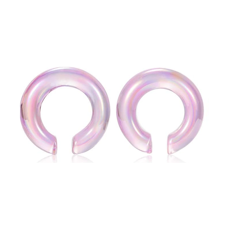 6mm - 10mm 1 Pairs Glass Ear Weights Ear Heavy Earring Hangers Tapers Plugs Stretcher Jewelry - QIAO CrystalQIAO CrystalQIAO Crystal