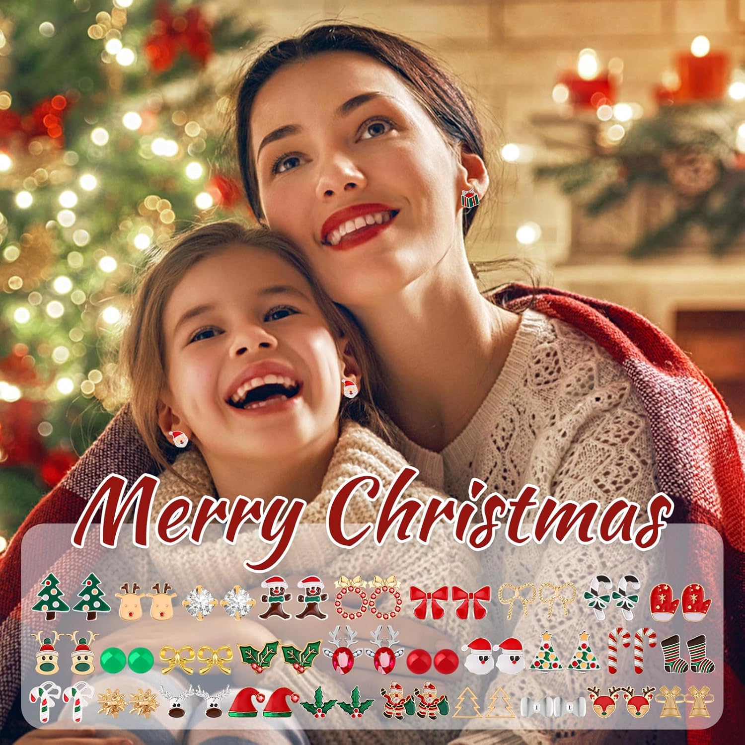 70 Pairs Christmas Earrings for Women Girls, Bulk Christmas Gift Holiday Dangle Earrings Cute Xmas Stud Earrings Set Christmas Party Jewelry Gifts - 我的商店我的商店我的商店