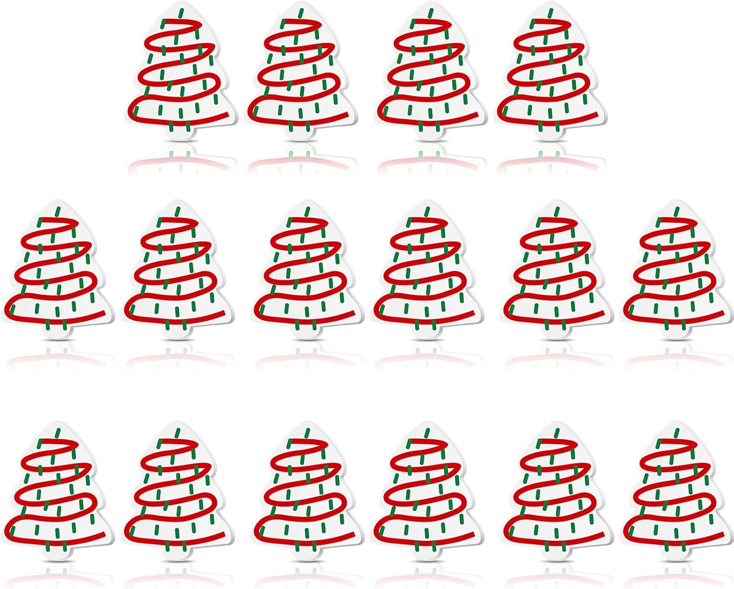 8 Pairs of Christmas Earrings Xmas Earrings Hook Christmas Trees Cake Earrings Dangle Drop Cute Gifts for Women - 我的商店我的商店我的商店