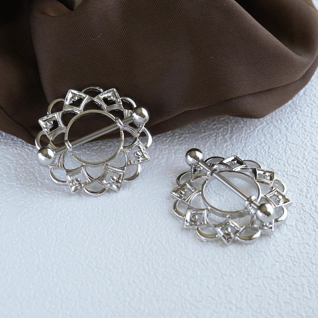 14G Nipple Piercing Jewelry, Nipple Rings Surgical Steel for Men and Women, Nipple Shields Barbell Rings