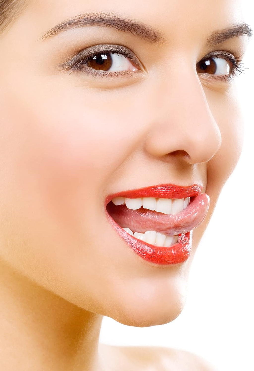 8Pair Flexible Glitter Acrylic Tongue Ring Retainer or Nipple Ring 14G Bar Length 16mm - QIAO CrystalQIAO CrystalQIAO Crystal