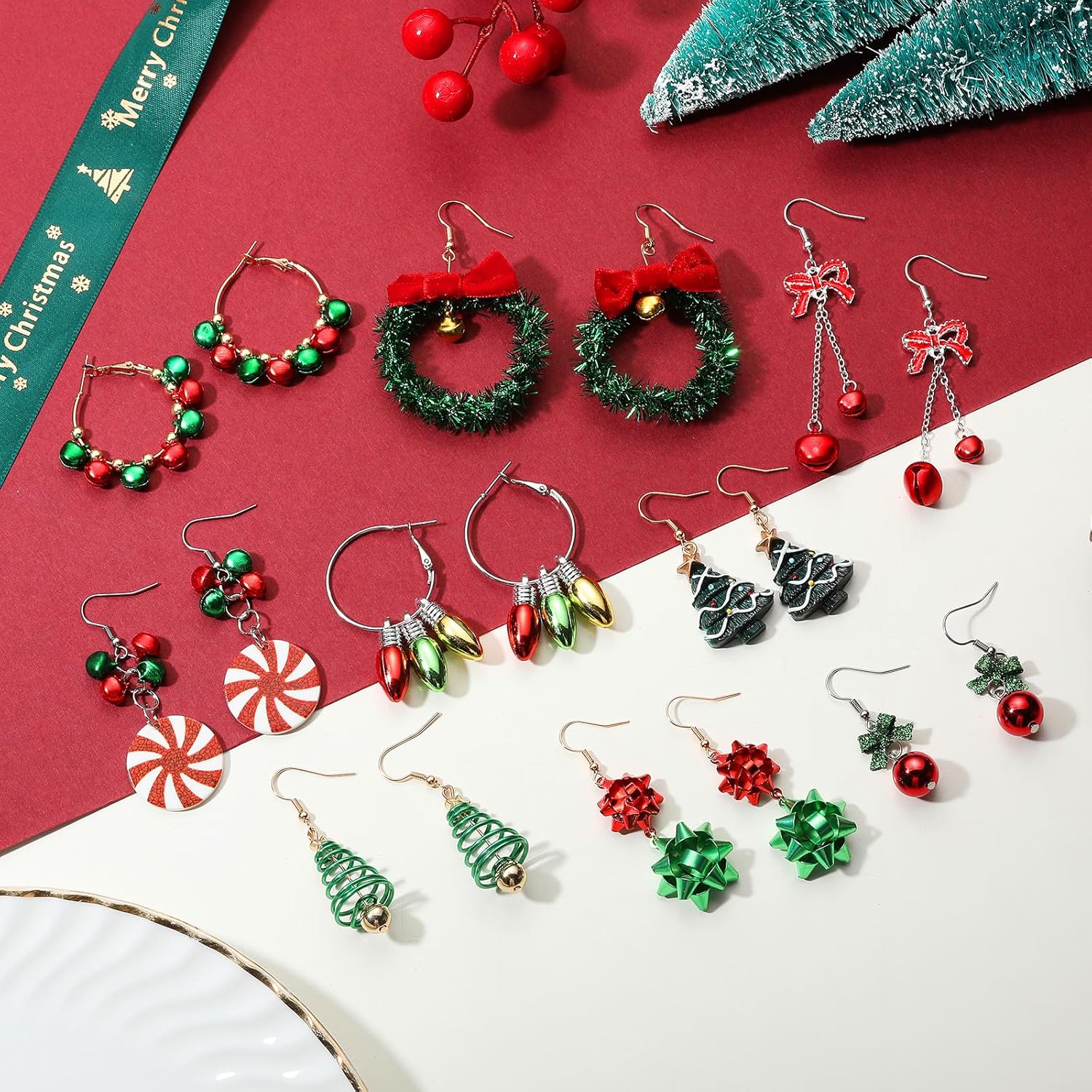 9 Pairs St Patricks Day Earrings Green Shamrock Earrings St. Patrick's Day Jewelry Festival Holiday Dangle Earrings for Women - 我的商店我的商店我的商店