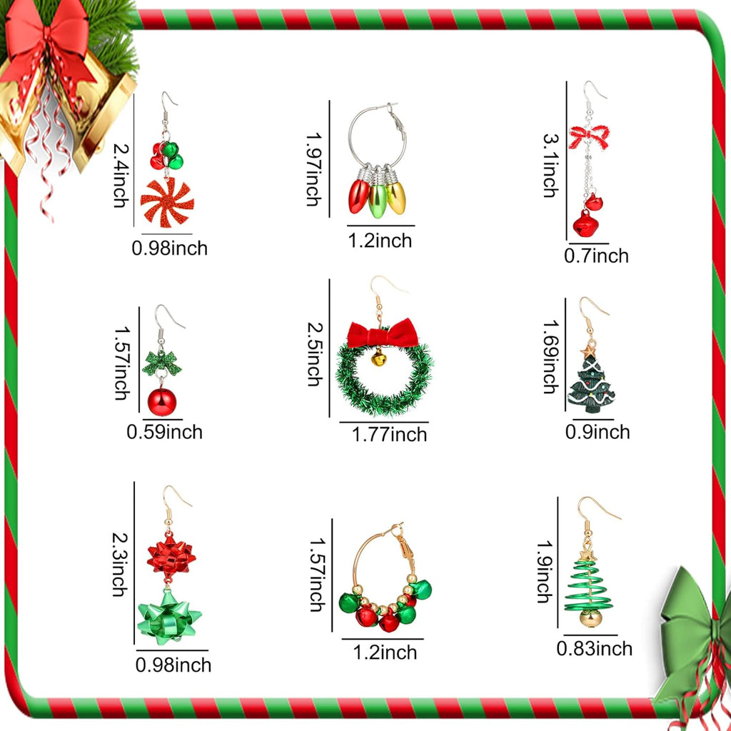 9 Pairs St Patricks Day Earrings Green Shamrock Earrings St. Patrick's Day Jewelry Festival Holiday Dangle Earrings for Women - 我的商店我的商店我的商店