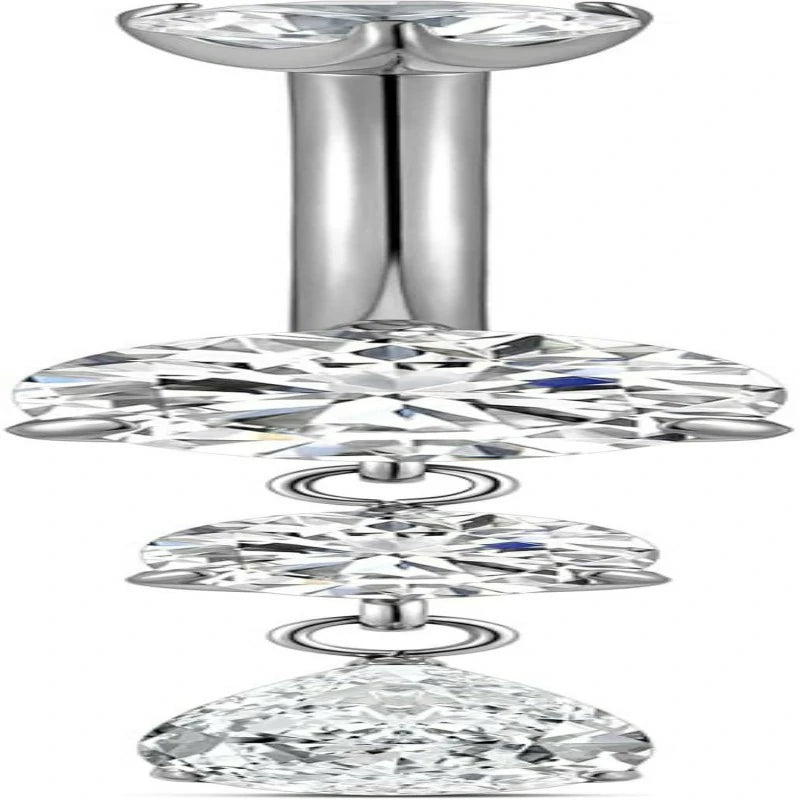 Dangle Belly Button Rings 14G 10mm 12mm - ASTM F136 Implant Grade Real Titanium Belly Ring