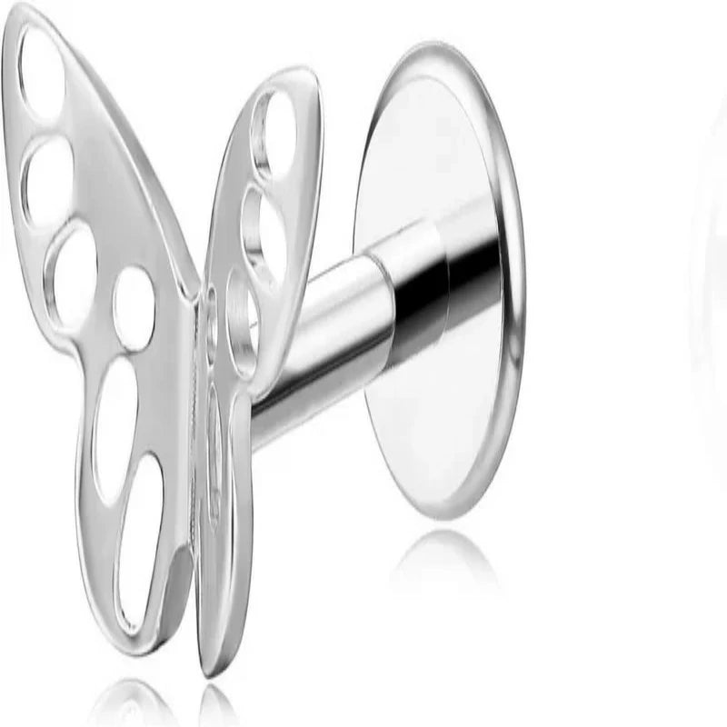 F136-18G 6mm 8mm 10mm Flat Back Internal Thread Stud Earring Piercing Jewelry for Tragus Helix Conch Cartilage Nose Lip(1pc)