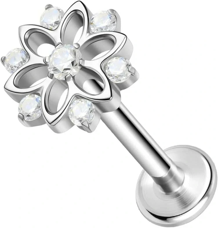 20G 18G 16G Threadless Push In Astm F136 Titanium Nose Ring Studs Flat Back Studs Earring