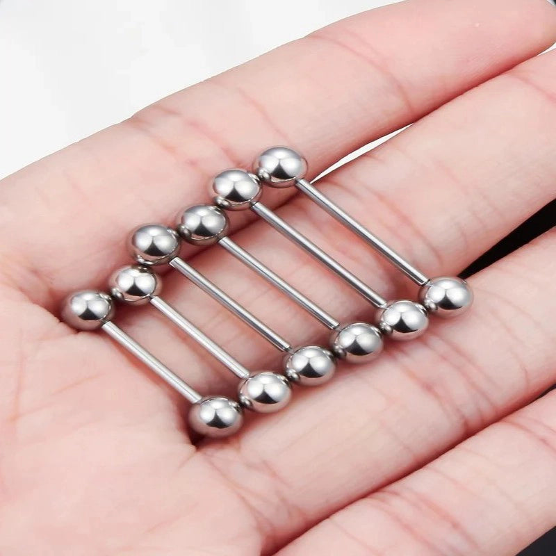 Internal Thread Tongue Nipple Piercing Jewelry 16G 14G 12mm-16mm Surgical Steel tongue