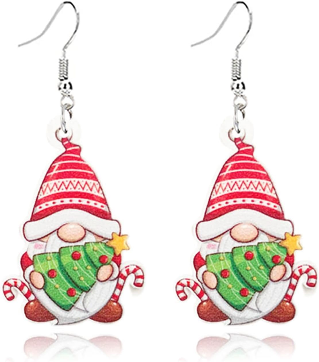 Acrylic Christmas Earrings for Women Cut Acrylic Animals Earrings Christmas Tree Green Caterpillar Sheep Dinosaur Earrings Funny Jewelry - 我的商店我的商店我的商店