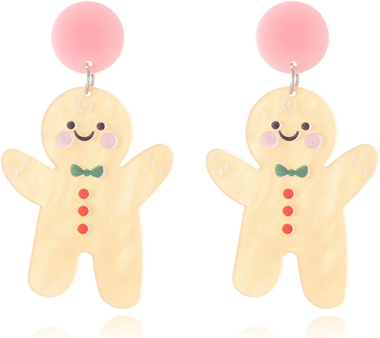 Acrylic Christmas Earrings for Women Cut Acrylic Animals Earrings Christmas Tree Green Caterpillar Sheep Dinosaur Earrings Funny Jewelry - 我的商店我的商店我的商店