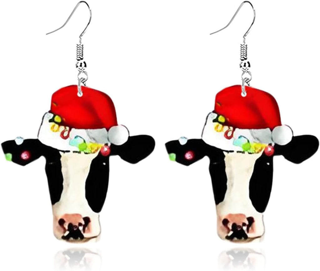 Acrylic Christmas Earrings for Women Cut Acrylic Animals Earrings Christmas Tree Green Caterpillar Sheep Dinosaur Earrings Funny Jewelry - 我的商店我的商店我的商店