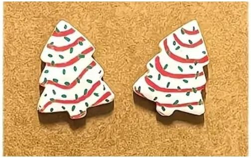 Acrylic Christmas Tree Drop Dangle Earrings - Colourful Holiday Jewelry for Women - 我的商店我的商店我的商店