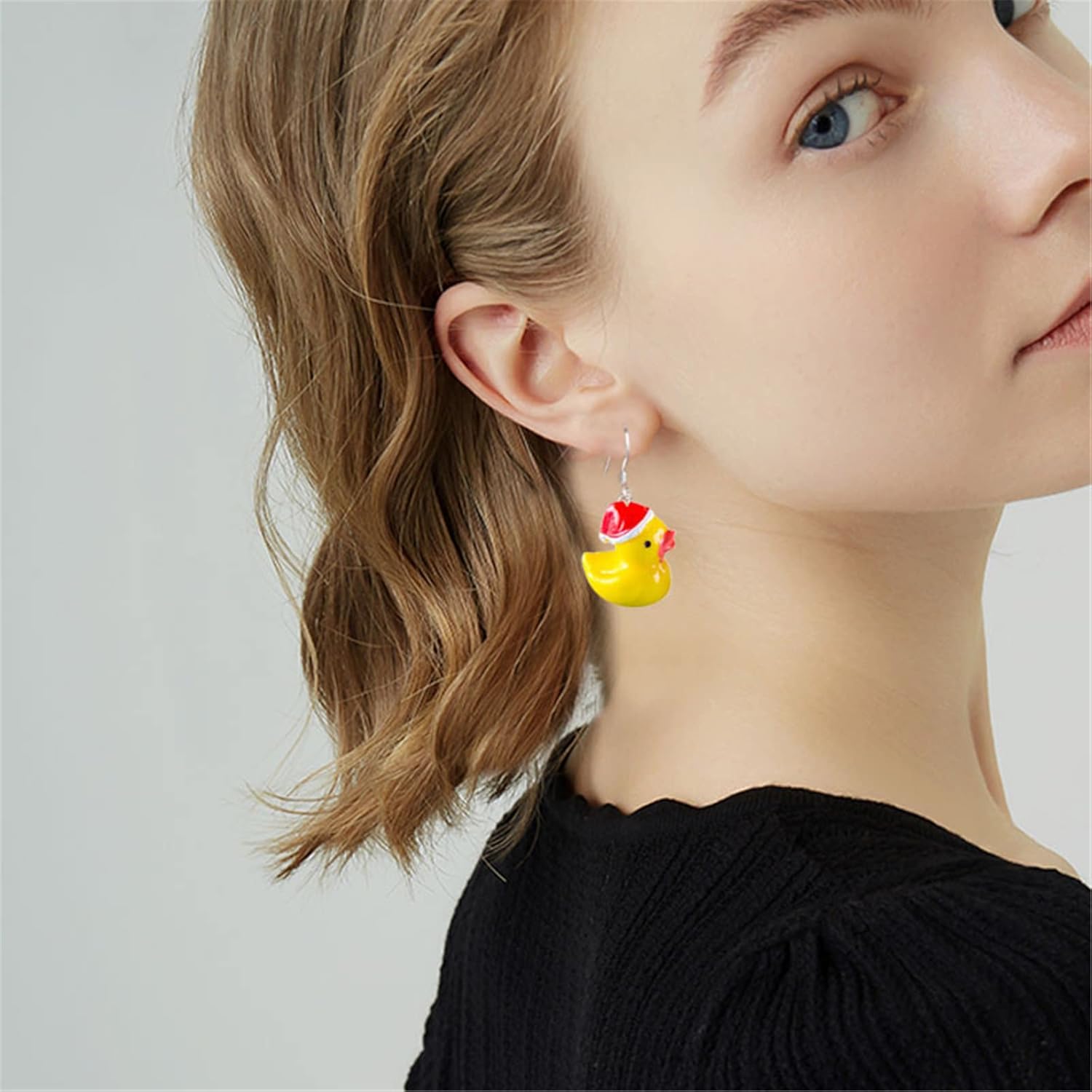 Acrylic Cute Mandarin Duck Earrings Fashion Unique Personalized Earrings Funny Statement Earrings Sweet Animal Duckie Dangling Earring for Women Charming Jewelry Gift - QIAO Crystal我的商店QIAO Crystal