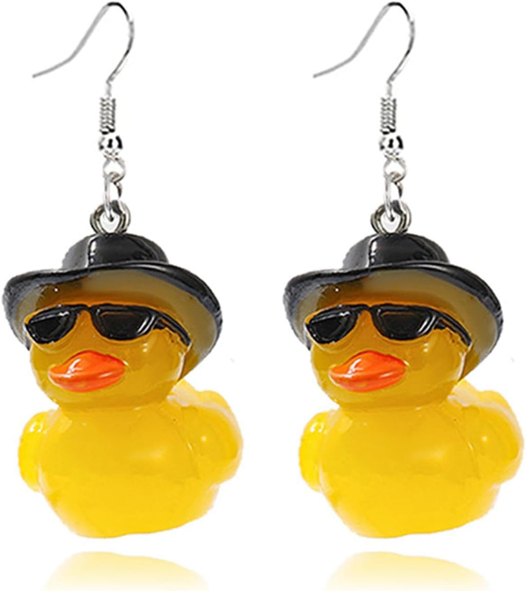 Acrylic Cute Mandarin Duck Earrings Fashion Unique Personalized Earrings Funny Statement Earrings Sweet Animal Duckie Dangling Earring for Women Charming Jewelry Gift - QIAO Crystal我的商店QIAO Crystal